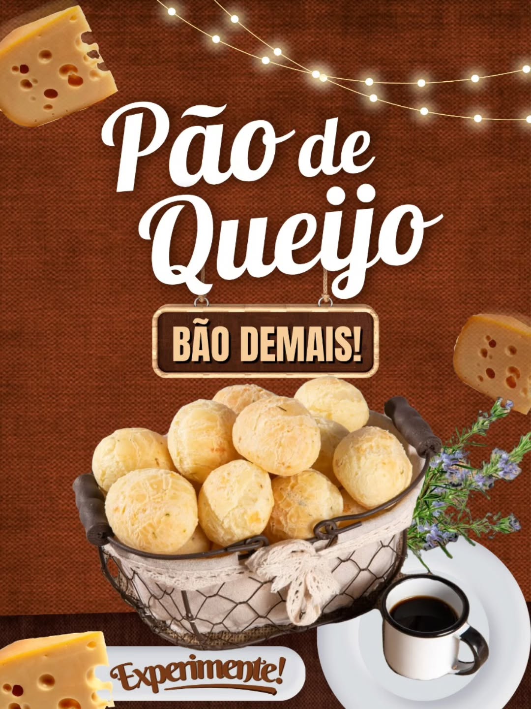 🌟🥖✨ Pão de Queijo Congelado – Direto do forno pra sua mesa! ✨🥖🌟
👉 Feito com queijo de verdade
👉 Sem glúten
👉 Fácil de assar: em poucos minutos você tem aquele cheirinho irresistível de pão de queijo fresquinho em casa 🏡
Perfeito para café da manhã, lanche da tarde ou para receber visitas! 😍
📦 Vendemos congelado, você só assa na hora e se delicia.
⚡ Garanta já o seu pacote e tenha sempre essa gostosura no freezer.