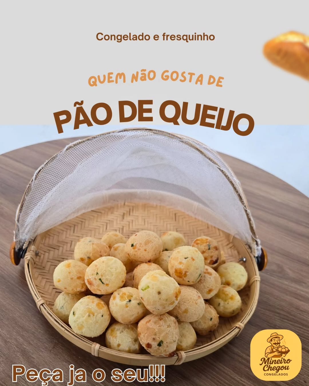 🧀🔥 O SABOR DE MINAS CHEGOU ATÉ VOCÊ! 🔥🧀
✨ Mineiro Chegou ✨
O verdadeiro pão de queijo mineiro, agora congelado, prontinho para assar e deixar sua casa com cheirinho de Minas! 🤍
✅ Crocante por fora
✅ Macio e puxando queijo por dentro
✅ Prático, econômico e delicioso
✅ Ideal para café da manhã, lanche da tarde ou vender
📦 Produto congelado – asse na hora e tenha pão de queijo quentinho sempre que quiser!
😋 Quem prova, se apaixona!
📲 Chame no inbox/WhatsApp e faça seu pedido agora
35.9.9936.4007